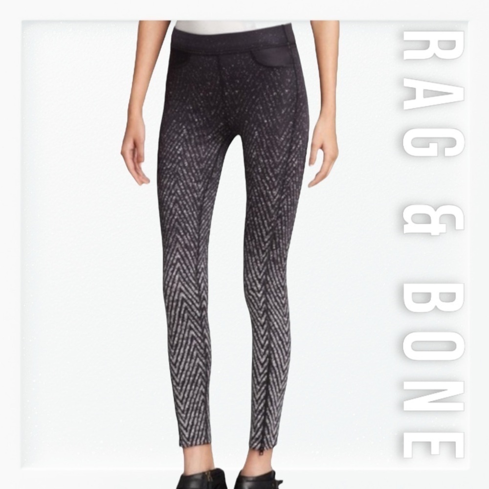 Rag and Bone Lawson Chevron Active Leggings sz XS